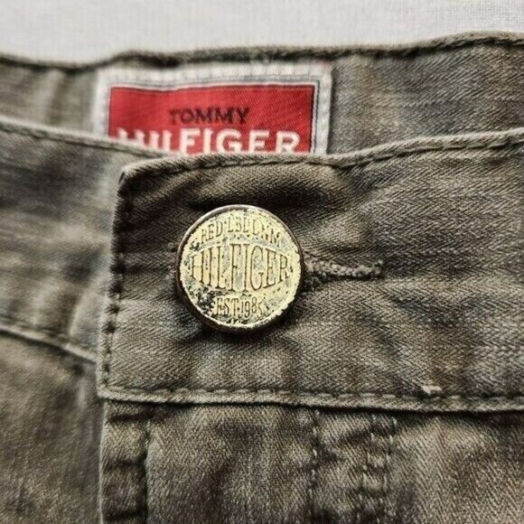 Tommy Hilfiger, Shorts, Men's, Size, 31, Green, Faded, Distressed, Y2K, Vintage - Picture 4 of 12